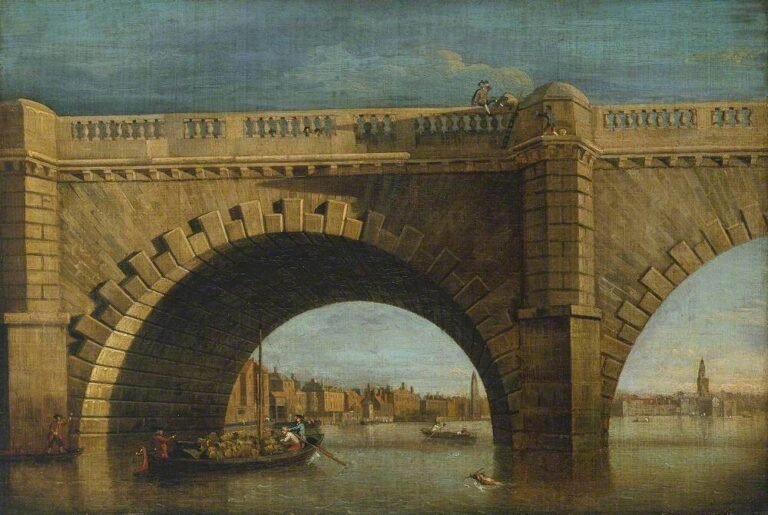 Scott, Samuel, c.1702-1772; An Arch of Old Westminster Bridge